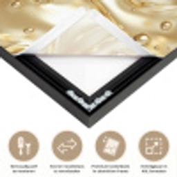 Vloeibaar - Druppels - Goud Textielframe zwart klein 947 -USP_closeupNL