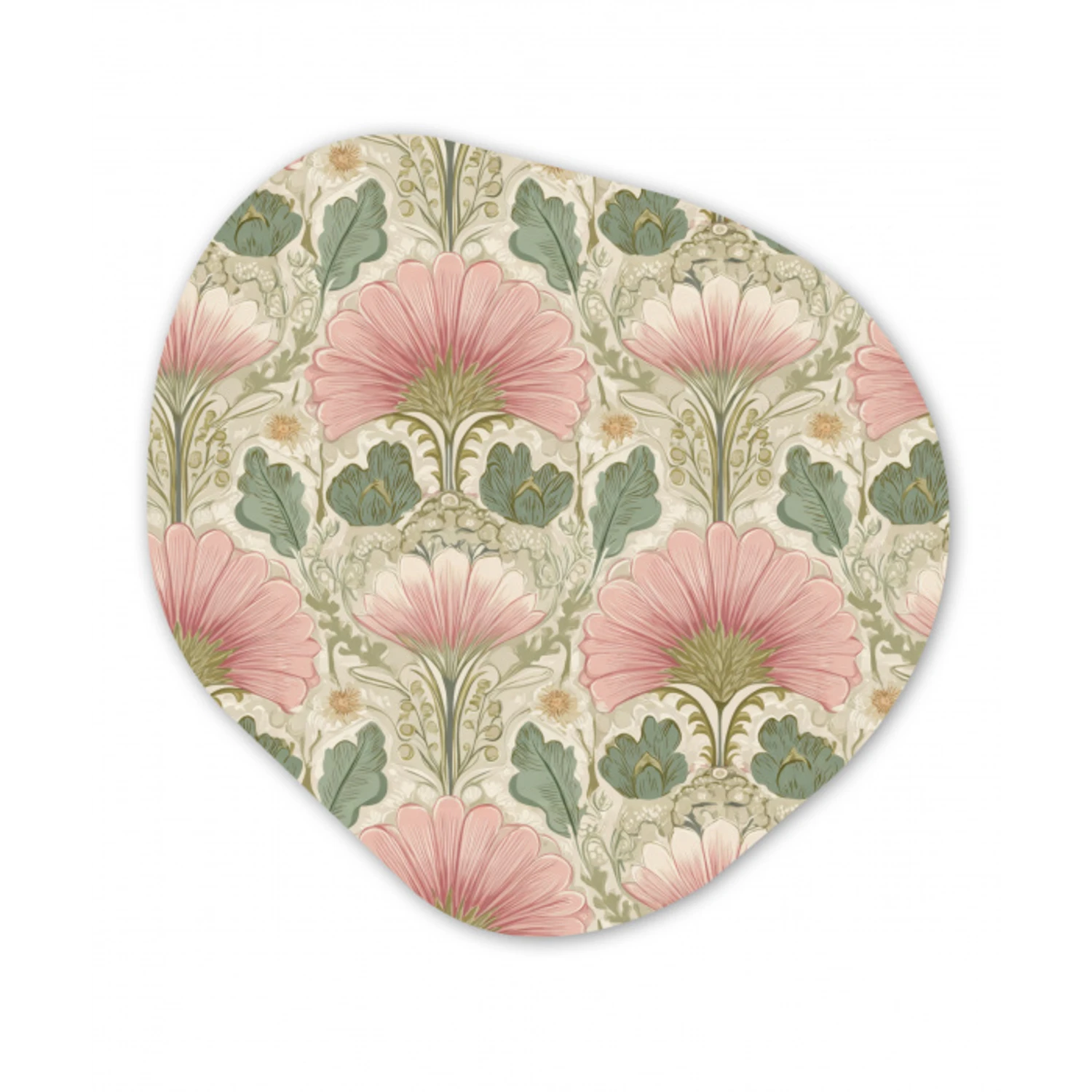 Klassiek - Patroon - Roze Wandcirkel Organisch Forex 3mm klein 629 -3d
