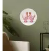 Kippen - Badjas - Krukspelden - Hakken Wandcirkel behangsticker klein -sfeer2