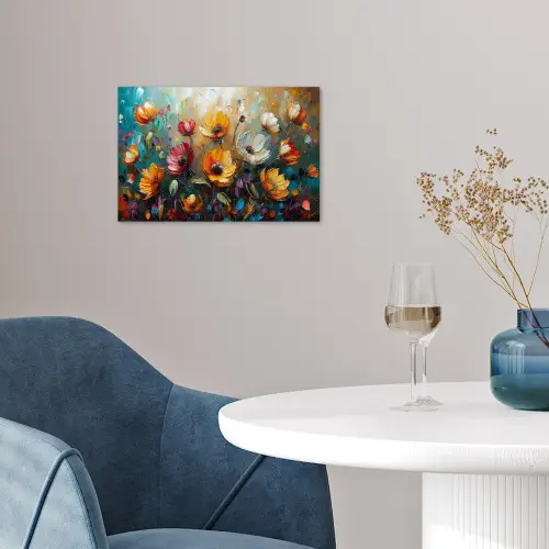 Watercolor - Bloemen - Kunst - Modern poster papier klein -sfeer3