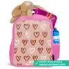 Hartjes patroon in roze en wit Kinderrugzak - Roze middel -inhoud_NL