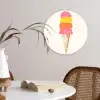 Schepijs - Hoorntje - Illustratie - Minimalistisch Wandcirkel kunststof plaat 5mm dik klein -sfeer4