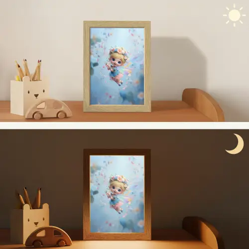 Fee - Bloemen - Sprookje - Blauw Light Box met kabel klein -sfeer3_kind