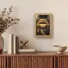 Gouden lippen - Gezicht - Vrouw - Modern Light Box met kabel (Tafellamp) klein -sfeer2
