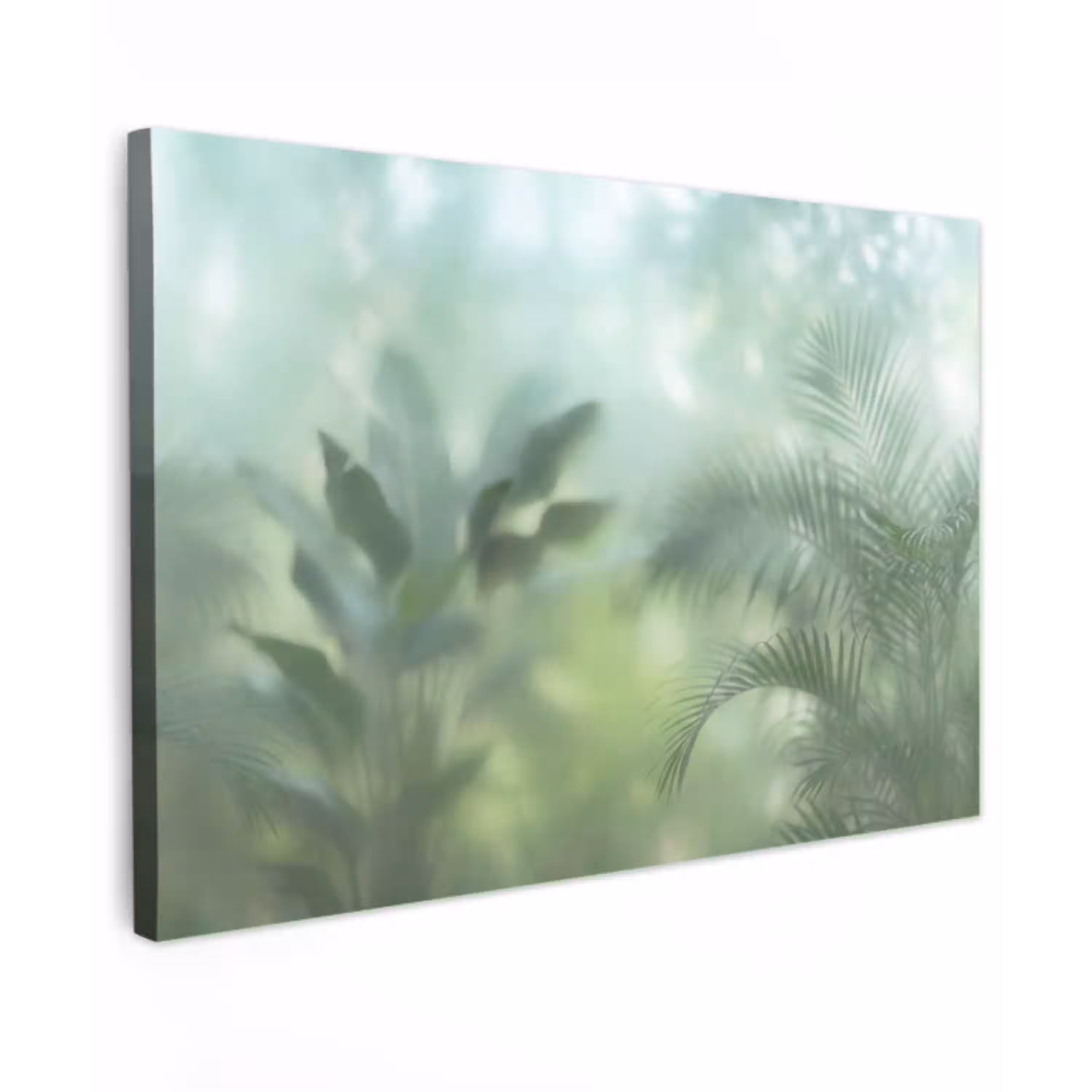 Natuur - Vervaagd - Groen - Abstract - Modern canvas 2cm klein -z3d