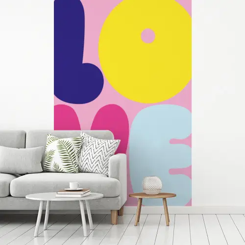 Love - Valentijn - Kleurrijk fotobehang vinyl groot -woonkamer