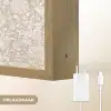 Bloemenprint - Grijs - Crème Light Box met batterij (Wandlamp) middel 907 -USP_websiteoplaadbaarNL