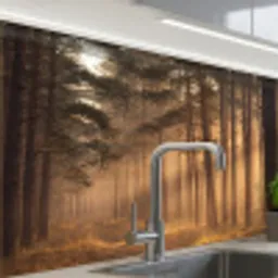 Bos - Mist - Zonlicht keuken achterwand 2 middel -zzzz3d_schuin