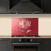 Sierlijk - Bloem - Roze - Glazen keuken achterwand spatscherm klein -sfeer1