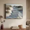 Pad - Planken - Duinen - Gras Textielframe zwart klein -sfeer3