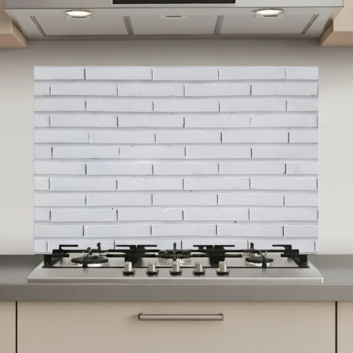 Bakstenen - Geverfd - Wit - Minimalistisch keuken achterwand spatscherm klein 900 -3d_website