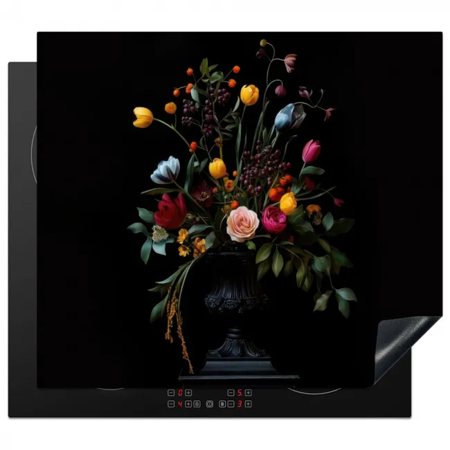 Klassiek - Vaas - Boeket - Bloemen Inductie beschermer vinyl 3mm middel -3d