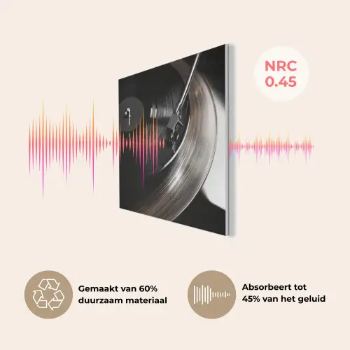 Close-up - Vinylplaat - Platenspeler - Zwart PET vilt klein -USP_NL