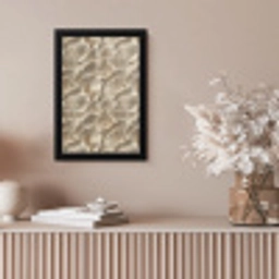 Waaierstructuren - Beige - Vezeltextuur fotolijst zwart zonder passe partout klein 224 -sfeer5