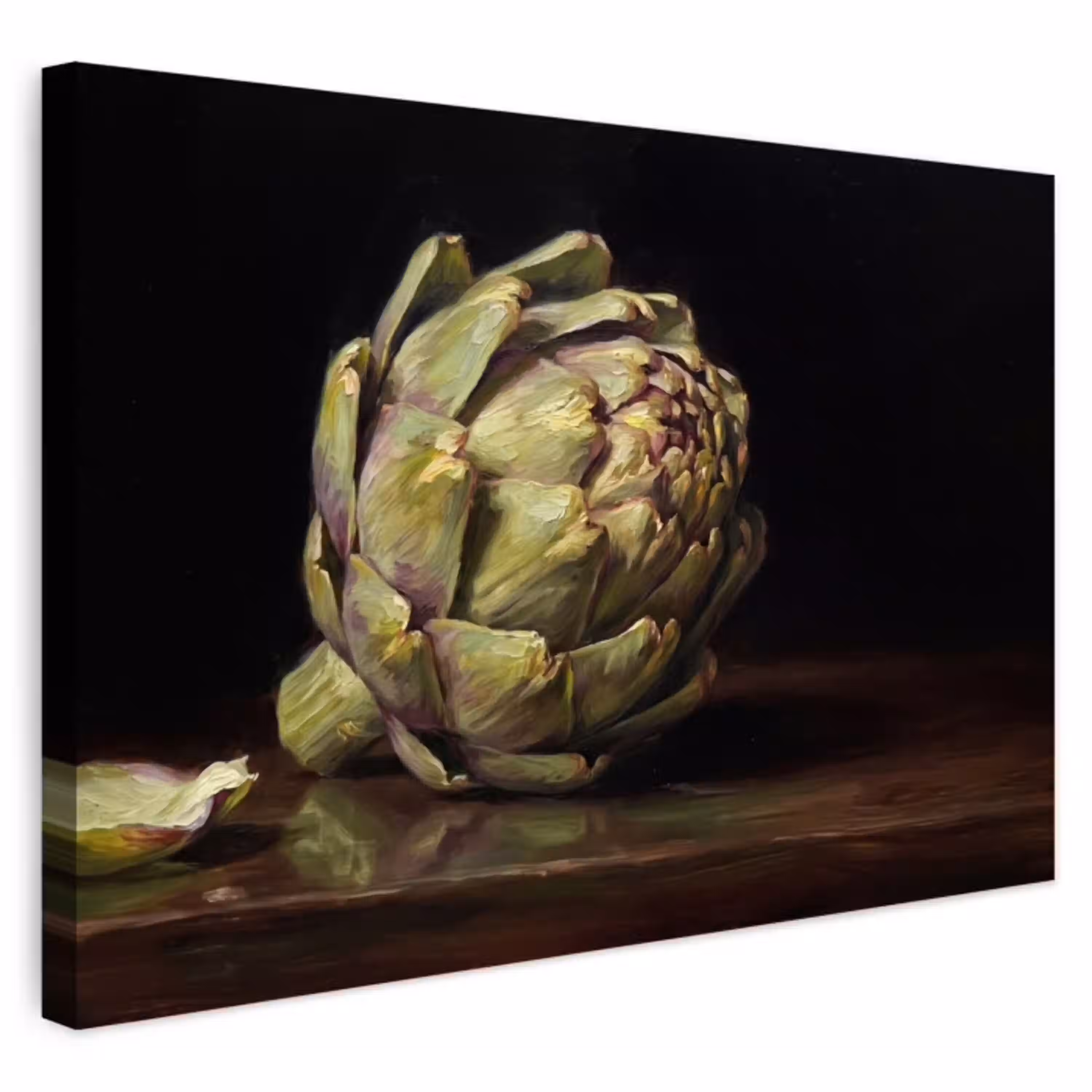 Artichok - Eten - Klassiek Tuinposter op houten frame 2 cm dik klein -3d