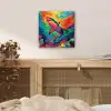 Haai - Koraalrif - Abstract - Kleurrijk aluminium wit klein -sfeer3