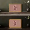 Illustratie - Vogels - Abstract - Roze Light Box met kabel (Tafellamp) klein -sfeer3