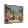 Kerstsfeer - Stadsplein - Kleurrijk PET vilt klein -3d