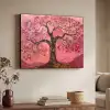 Boom - Levensboom - Roze - Goud Textielframe - compleet frame klein -sfeer3