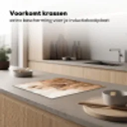 Schermbloem - Droogbloem - Winter - Beige - Minimalistisch Inductie beschermer vinyl 3mm middel -sfeer1