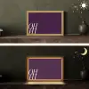 Oh hi - Paars - Cursief Light Box met kabel (Tafellamp) klein -sfeer3