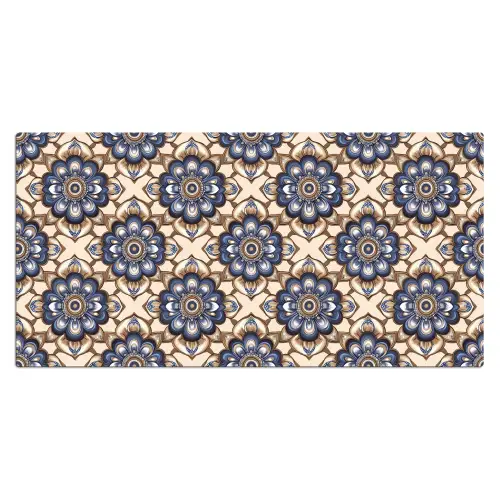 Floraal - Ornament - Blauw Muismat XXL klein 681 -3d_leeg