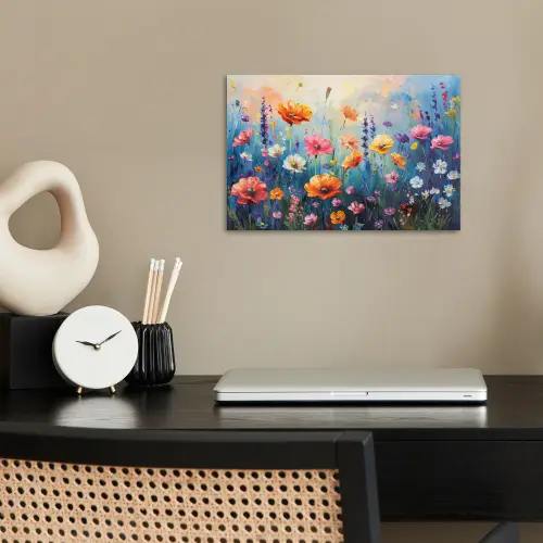 Bloemen - Natuur - Waterverf - Kunst poster papier klein -sfeer1