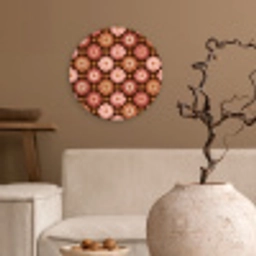 Geometrisch - Bloemen - Kleurrijk Wandcirkel kunststof plaat 5mm dik klein 188 -sfeer1
