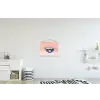 Noodles - Kom - Blauw - Illustratie textielposter latten blank klein -kinderkamer