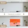Sinaasappel - Glazen - Oranje keuken achterwand spatscherm klein -voor_na_FR