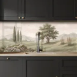 Heuvellandschap - Bomen - Natuur - Groen keuken achterwand 2 middel -sfeer1