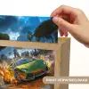 Sportwagen - Groen - Voetbal Light Box met kabel (Kinderlampje) klein -USP_websiteprintNL