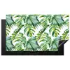 Bladeren - Monstera - Jungle - Tropical Inductie beschermer vinyl 3mm groot -3d