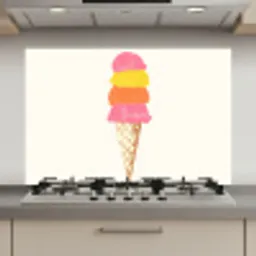 Schepijs - Hoorntje - Illustratie - Minimalistisch keuken achterwand spatscherm klein -3d_website
