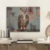 Geschilderd - Abstract - Uil - Bruin PET vilt klein -sfeer1