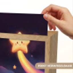 Ster - Gezichtje - Lichtgevend Light Box met kabel (Kinderlampje) klein -USP_websiteprintNL