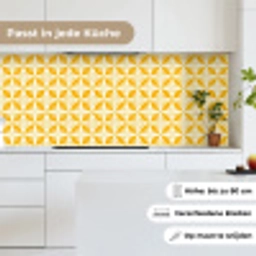Patroon - Retro - Geel keuken achterwand 2 middel 871 -sfeer4_DE