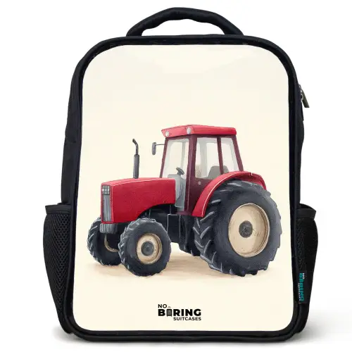 Tractor - Getekend - Rood Rugzak - Zwart middel -3d