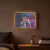 Expressief - Microfoon - Paars Light Box met batterij (Wandlamp) middel -sfeer4