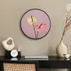 Bloemen - Anthuriums - Geel - Roze Fotolijst rond zonder passe partout klein -sfeer1
