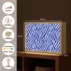 Zebra - Patroon - Kobalt - Blauw Light Box met batterij (Wandlamp) middel 907 -USP_websiteoverzichtNL
