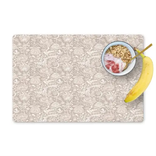 Bloemenprint - Grijs - Crème Placemat vinyl groot 368 -zzzproduct_Kitchenyeah-website