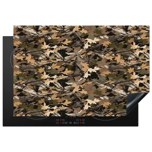 Herfst - Bladeren - Camouflage Inductie beschermer vinyl 3mm klein 276 -3d