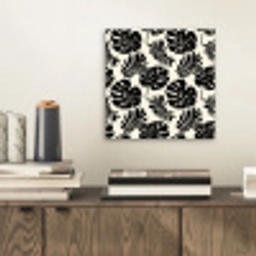 Modern - Monstera - Zwart aluminium wit klein 46 -sfeer1