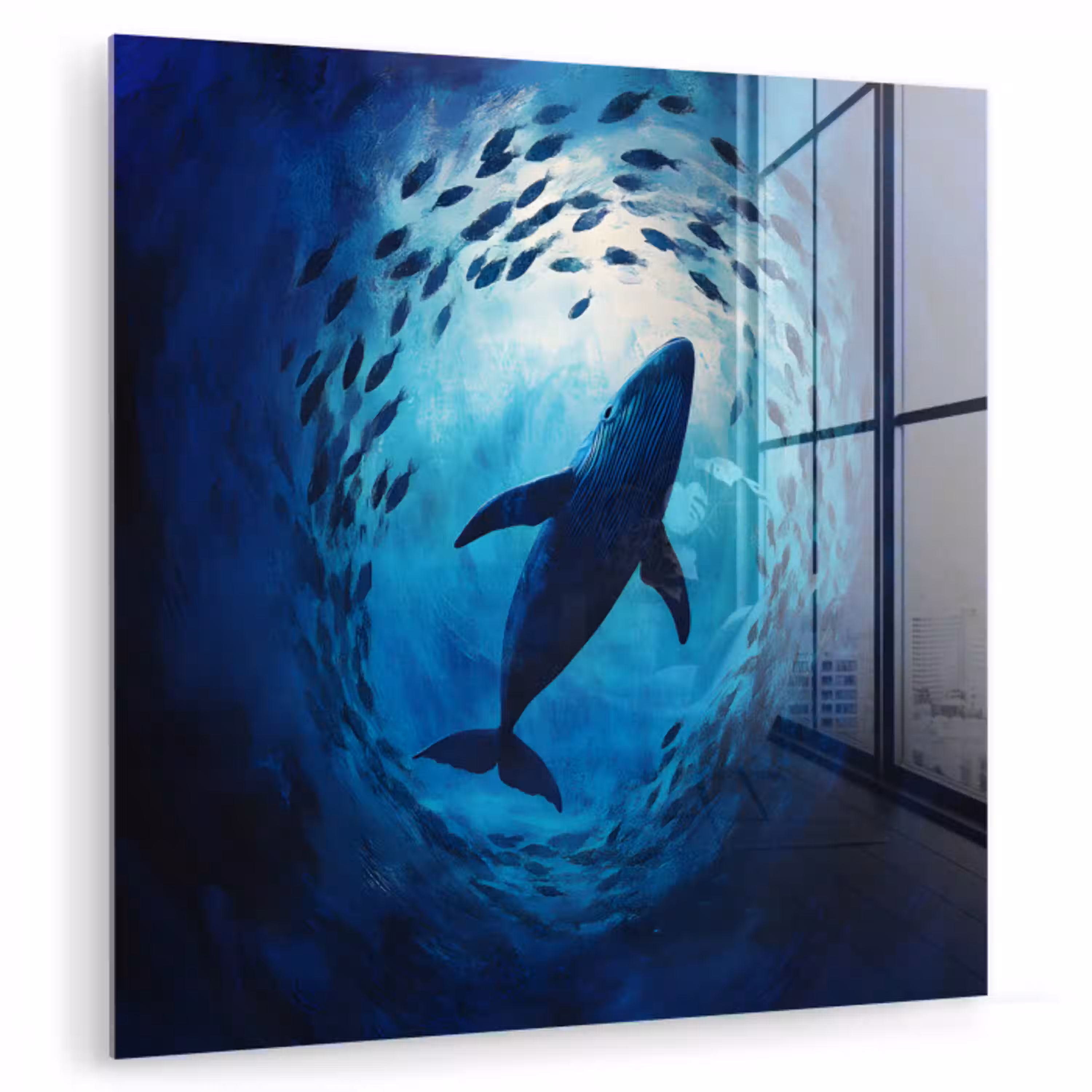 Walvis - Vissen - Donkerblauw plexiglas 5mm klein -zzzproduct_nieuw