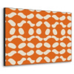 Oranje - Organische vormen - Wit Textielframe zwart klein 947 -3d