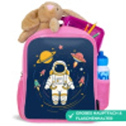 Astronaut - Planeten - Raket Kinderrugzak - Roze middel -inhoud_DE