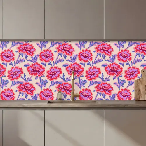 Bloemen - Patroon - Meerkleurig keuken achterwand 2 middel 871 zz_3dshopping