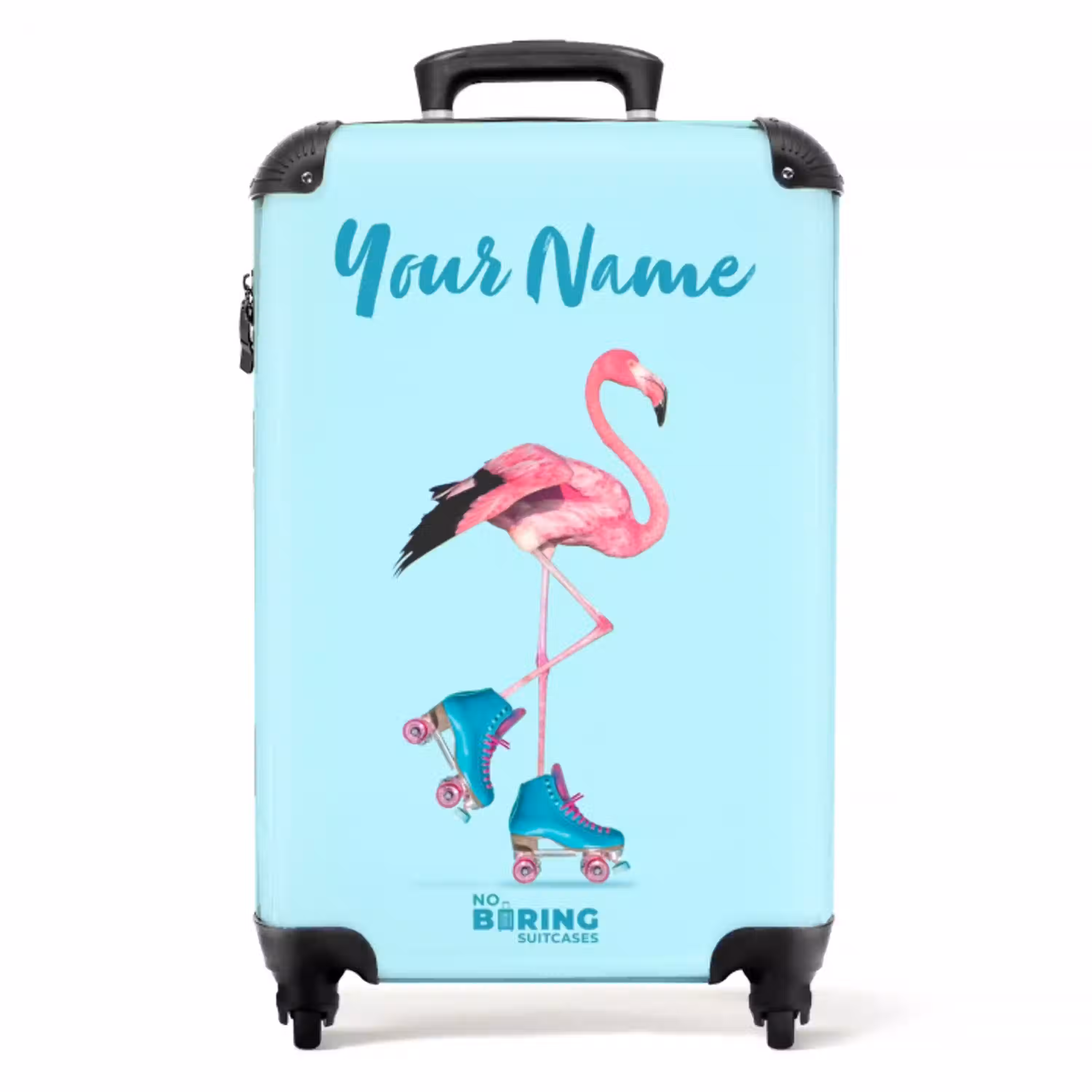 Flitsende flamingo NBS - Handbagage koffer - Kinderen Unisex middel -productfoto_recht
