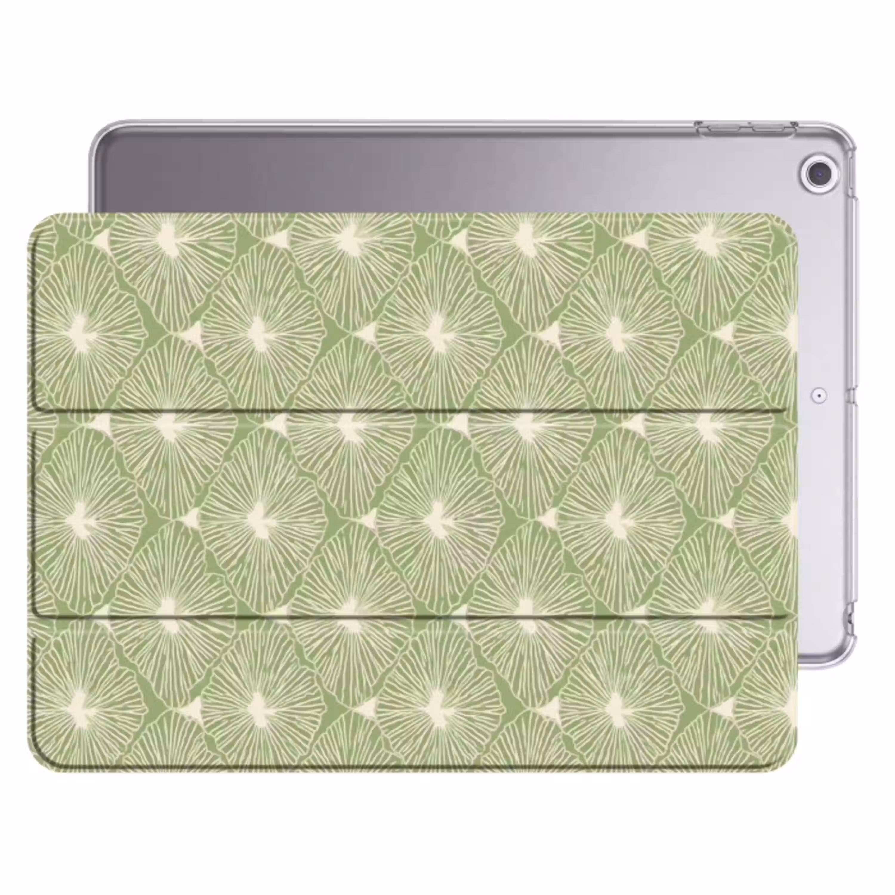 Saliegroen - Botanisch - Ruiten - Organisch - Patroon Apple iPad 2017 middel 1172 -threedimensional_3d_global